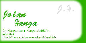 jolan hanga business card